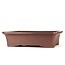 Rectangular unglazed bonsai pot by Ikkodo - 465 x 370 x 120 mm