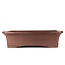 Rectangular unglazed bonsai pot by Ikkodo - 465 x 370 x 120 mm