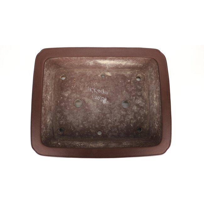 Vaso bonsai rettangolare non smaltato di Ikkodo - 465 x 370 x 120 mm