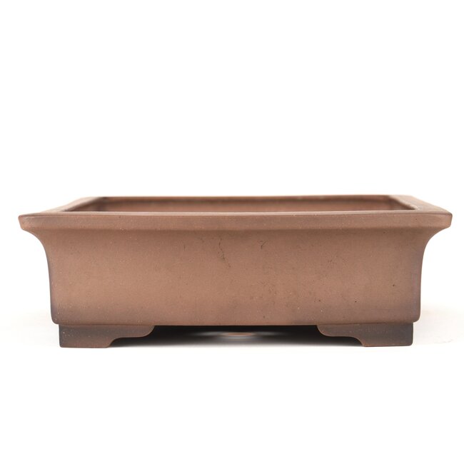 Maceta de bonsai rectangular sin esmaltar de Sanpo - 470 x 365 x 110 mm