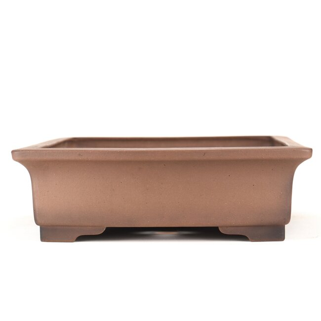 Pot à bonsaï rectangulaire non émaillé Sanpo - 470 x 365 x 110 mm
