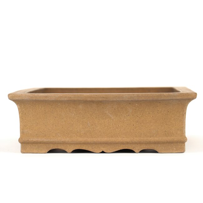 Maceta de bonsai rectangular sin esmaltar de Zenigo - 390 x 290 x 90 mm