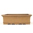 Rectangular unglazed bonsai pot by Zenigo - 390 x 290 x 90 mm