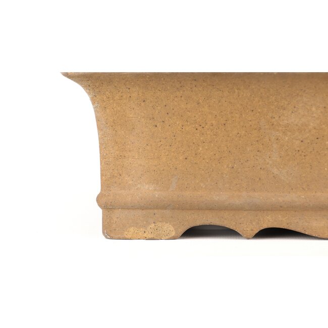 Maceta de bonsai rectangular sin esmaltar de Zenigo - 390 x 290 x 90 mm