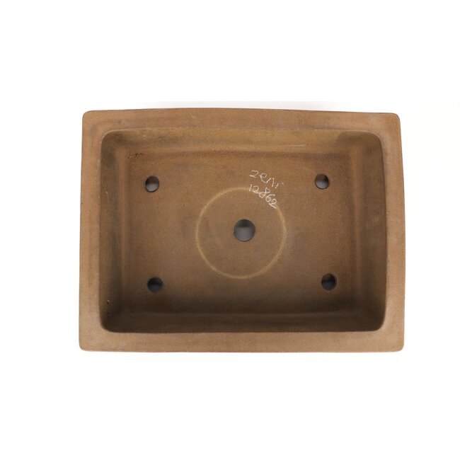Maceta de bonsai rectangular sin esmaltar de Zenigo - 390 x 290 x 90 mm