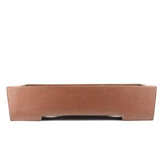 Seisho 435 mm rectangular unglazed bonsai pot by Seisho, Japan