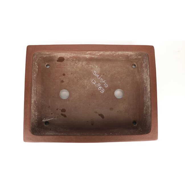 Pot à bonsaï rectangulaire non émaillé Seisho - 435 x 320 x 100 mm