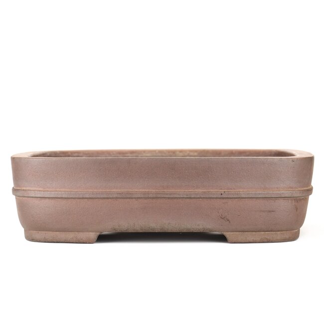 Oval unglazed bonsai pot by Kisen - 410 x 320 x 110 mm