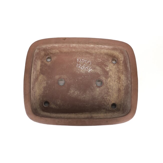 Pot à bonsaï ovale non émaillé de Kisen - 410 x 320 x 110 mm