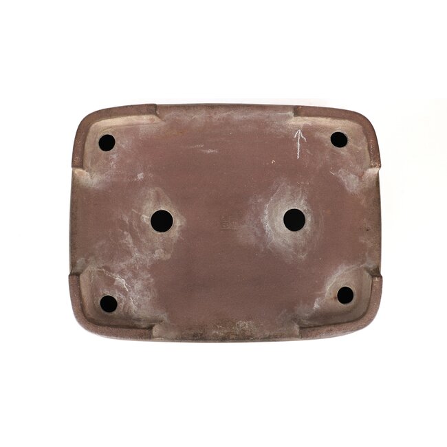 Maceta de bonsai ovalada sin esmaltar de Kisen - 410 x 320 x 110 mm