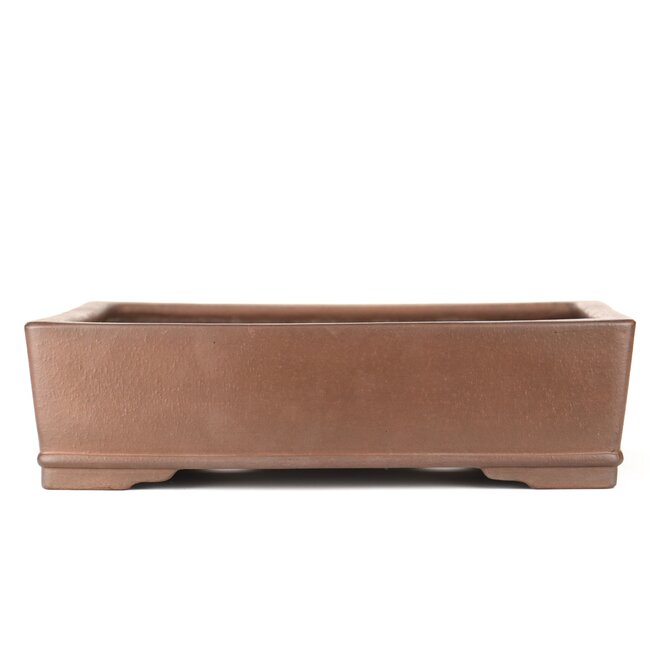 Rectangular unglazed bonsai pot by Kizan - 380 x 285 x 105 mm