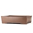 Rectangular unglazed bonsai pot by Kizan - 380 x 285 x 105 mm