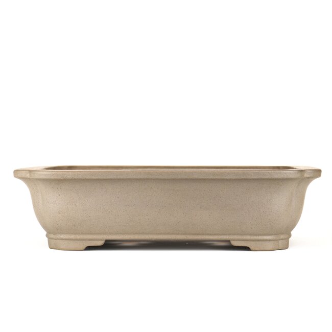 Rectangular unglazed bonsai pot by Keizan - 405 x 315 x 105 mm