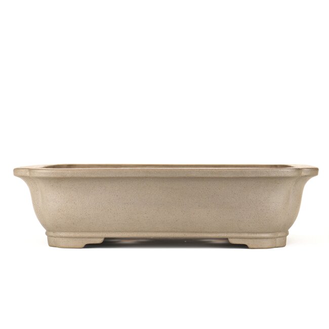 Rectangular unglazed bonsai pot by Keizan - 405 x 315 x 105 mm