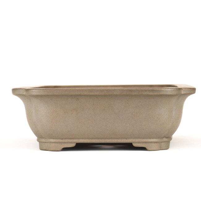 Vaso bonsai rettangolare non smaltato di Keizan - 405 x 315 x 105 mm