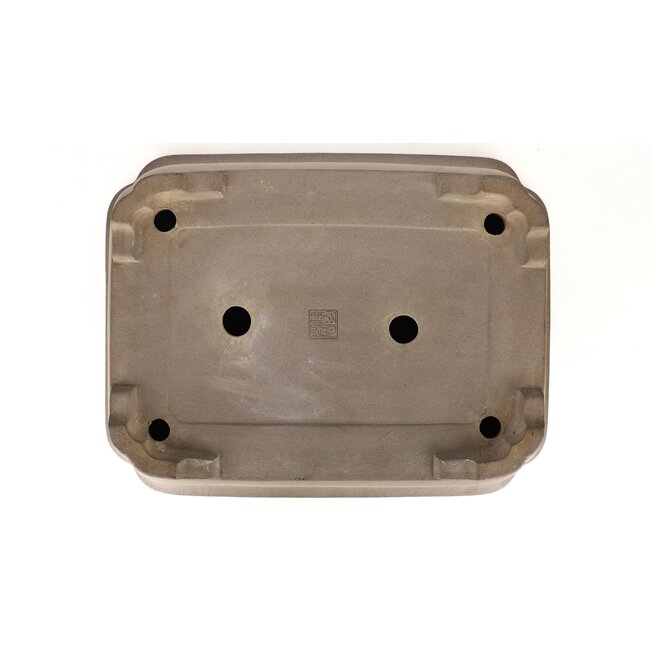 Maceta de bonsai rectangular sin esmaltar de Keizan - 405 x 315 x 105 mm
