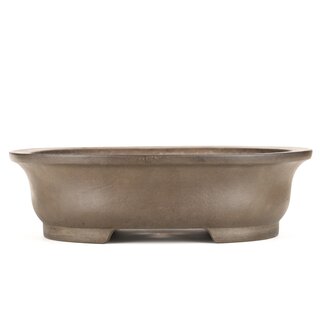 Kisen 380 mm oval unglazed bonsai pot by Kisen, Tokoname, Japan