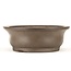 Oval unglazed bonsai pot by Kisen - 380 x 315 x 110 mm