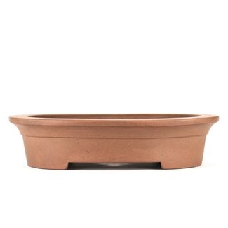 Keizan 365 mm oval unglazed bonsai pot by Keizan, Tokoname, Japan