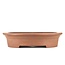 Oval unglazed bonsai pot by Keizan - 365 x 295 x 85 mm