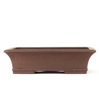 Toho 300 mm rectangular unglazed bonsai pot by Toho, Japan