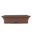 Rectangular unglazed bonsai pot by Toho - 300 x 250 x 75 mm