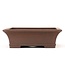 Rectangular unglazed bonsai pot by Toho - 300 x 250 x 75 mm