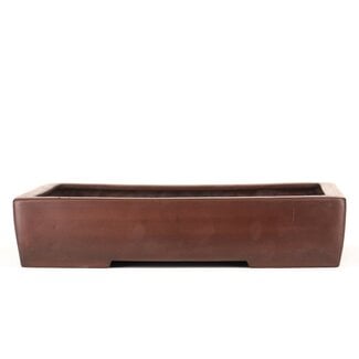 Sanpo(u) 335 mm rectangular unglazed bonsai pot by Sanpo, Japan