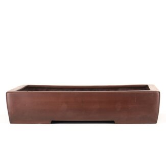 Sanpo(u) Maceta de bonsai rectangular sin esmaltar de 335 mm de Sanpo, Japón