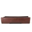 Rectangular unglazed bonsai pot by Sanpo - 335 x 265 x 70 mm