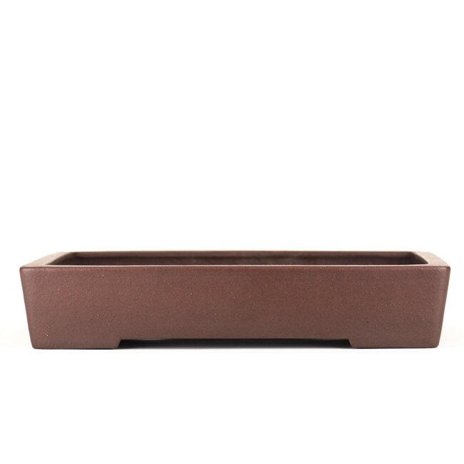 Maceta de bonsai rectangular sin esmaltar de Yamaaki - 350 x 245 x 67 mm