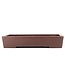 Maceta de bonsai rectangular sin esmaltar de Yamaaki - 350 x 245 x 67 mm