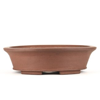 Shouzan  (Akira/Masami Watanabe) 330 mm oval unglazed bonsai pot by Shozan, Japan