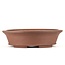 Oval unglazed bonsai pot by Shozan - 330 x 270 x 90 mm