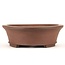 Oval unglazed bonsai pot by Shozan - 330 x 270 x 90 mm