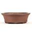 Oval unglazed bonsai pot by Shozan - 330 x 270 x 90 mm