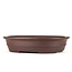 Oval unglazed bonsai pot by Yamaaki - 370 x 285 x 90 mm