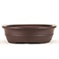 Oval unglazed bonsai pot by Yamaaki - 370 x 285 x 90 mm