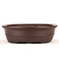 Oval unglazed bonsai pot by Yamaaki - 370 x 285 x 90 mm