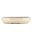 Oval beige bonsai pot by Taizan - 405 x 290 x 75 mm