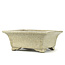 Pot à bonsaï rectangulaire beige par Terahata Satomi Mazan - 145 x 125 x 58 mm