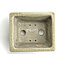 Pot à bonsaï rectangulaire beige par Terahata Satomi Mazan - 145 x 125 x 58 mm