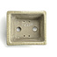 Pot à bonsaï rectangulaire beige par Terahata Satomi Mazan - 145 x 125 x 58 mm