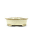 Vaso bonsai ovale beige di Terahata Satomi Mazan - 140 x 115 x 38 mm