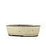 Oval beige bonsai pot by Yamaaki - 125 x 105 x 38 mm