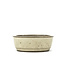 Oval beige bonsai pot by Yamaaki - 125 x 105 x 38 mm