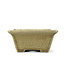 Pot à bonsaï rectangulaire beige par Terahata Satomi Mazan - 165 x 135 x 65 mm