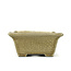 Maceta de bonsai rectangular beige de Terahata Satomi Mazan - 165 x 135 x 65 mm