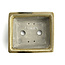 Maceta de bonsai rectangular beige de Terahata Satomi Mazan - 165 x 135 x 65 mm