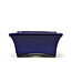 Rectangular blue bonsai pot by Terahata Satomi Mazan - 158 x 136 x 65 mm